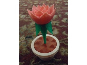 vaso de flores a arte presente natal flor o dia das mães dos namorados 3d print model - Mito3D