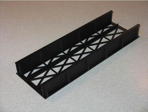 ho scale straight bridge buildings & structures 3d print model - Mito3D