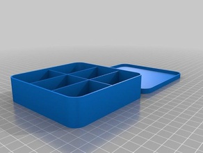 sechs Abschnitt einfache box tool holders & boxes kundengebundene 3d print model - Mito3D