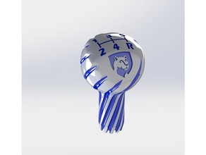 penn state swirl gear shift knob automotive logo psu 3d print model - Mito3D