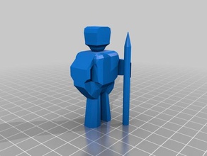 lancia uomo basic persona giocatore di base pedone umana persone carattere dnd i draghi dungeon hunter in miniatura miniature pezzo guerriero 3d print model - Mito3D