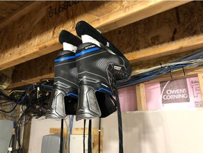 ice skate hanger sport & outdoors ceiling hook hockey skates organization skating 3d print model - Mito3D