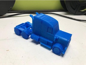 semi truck automotive bigrig car mini model tinkercad toy 3d print model - Mito3D