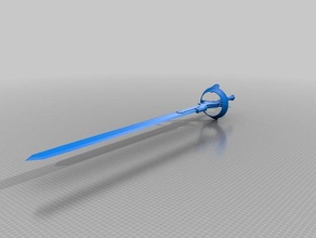 asuna Schwert feinen Licht-remake richtige Größe, keine Stange 100 3d-druckbar sein 3d-drucken kirito feine Licht sao sao2 art online 3d print model - Mito3D