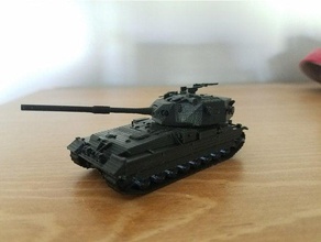 fv215b 183 100 da escala veículos tanque mundo tanques wot 3d print model - Mito3D