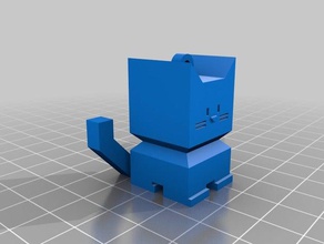 cali chat trousseau de clés L'impression 3d tests porte-clés l'étalonnage test d'étalonnage un calibrage l'imprimante torture 3d print model - Mito3D