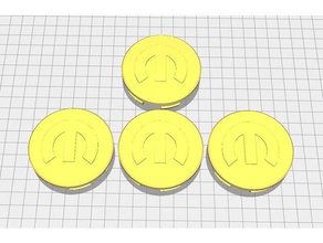 mopar center caps automotive 3d print model - Mito3D