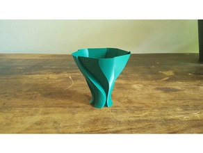 unfolding leave vase art spiralized spiral mode printing vases vaso spirale 3d print model - Mito3D