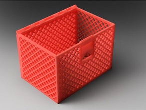 hinged & latticed storage box optimized 04mm nozzle containers hinge lattice print place 3d print model - Mito3D