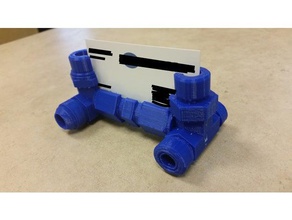 business card holder hydraulic adapters office 3d print model - Mito3D