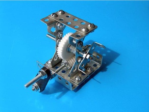 Schneckengetriebe metallic-Konstruktor engineering 3d print model - Mito3D