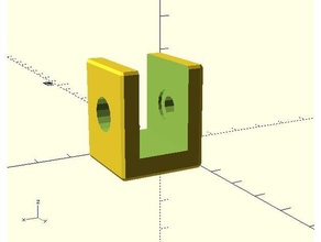u bracket simple parametric discreet diy customizable home improvement hook household openscad 3d print model - Mito3D