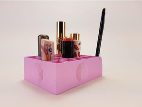 lipstick & brush holder 3d printing 3d print model - Mito3D
