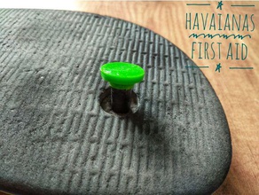 havaianas terlik & sandalet ilk yardım çevirin moda düğme kolay yazdırma flip-flop flipflop flip flop kit onarım 3d print model - Mito3D