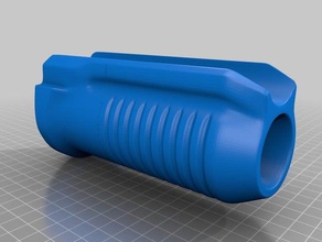 nerf magnus pump grip toys & games blaster foregrip mega shotgun 3d print model - Mito3D