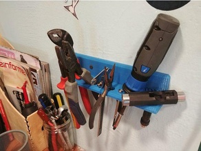 Wand montierten Halter Werkzeug-Halterungen & - Boxen hand-Werkzeug-Halter hängen tool tools Werkzeughalter an der montiert 3d print model - Mito3D