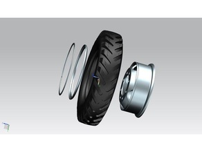 rueda de praga v3s vehículos 3d print model - Mito3D