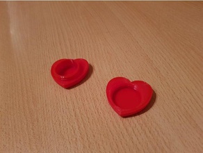 caixa pequena de coração recipientes a 3d print model - Mito3D