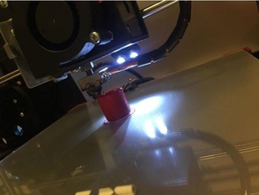 printing lights anet a8 3d printer accessories mods upgrade led bulb holder mount mini 3d print model - Mito3D