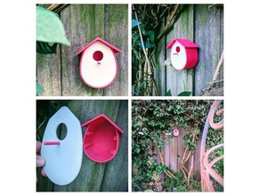 zweifarbiges vogelhaus two-coloured birdhouse outdoor & garden bird house urban gardening 3d print model - Mito3D