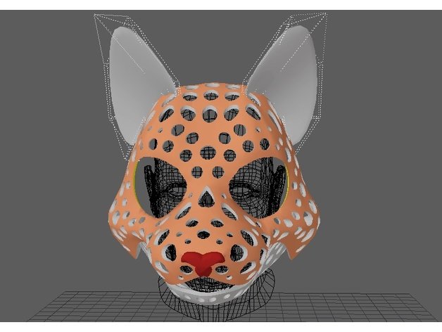 fursuit- puppet-head base - version 55 tooncat creatures anthro anthropomorphic cartoon character cat costume feline fursuit fursuit-head head mask muppet pawpet puppet skull toon 3D print model - Mito3D