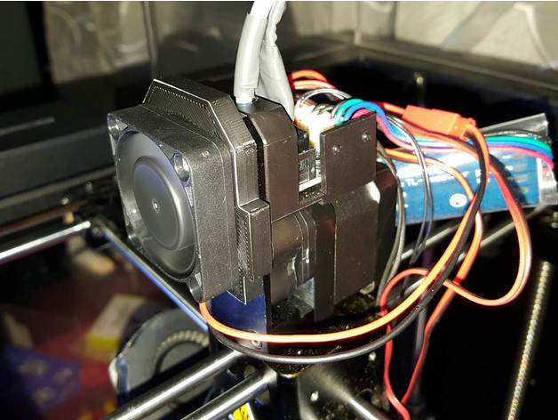 wanhao duplicateur 6 d6 extrudeuse d'entraînement de moteur bloquer les conduits ventilation L'imprimante 3d pièces monoprice ultime mod 3D print model - Mito3D