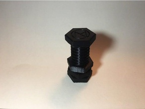 fidget nuts puzzles bolt toy nut puzzle screw thread 3d print model - Mito3D