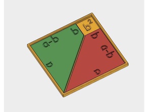 2 - b a+b a-b cebirsel formül matematik sanatı 3d print model - Mito3D