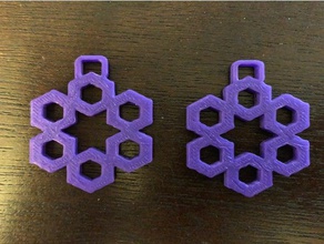 polygon Blume Ohrringe Ohrring 3d print model - Mito3D