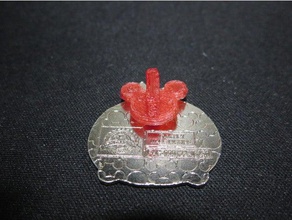 intercambio de broches disney mickey cabeza pasador vuelta la moda espalda mouse pin el comercio 3d print model - Mito3D