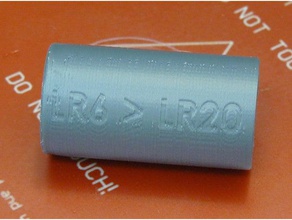 lr6 lr20 battery adapter electronics 3d print model - Mito3D