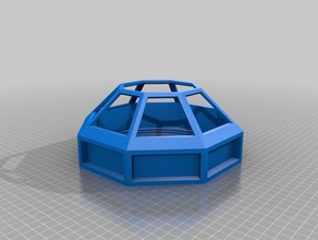 octogonal lâmpada do teto agregado familiar de 3d print model - Mito3D