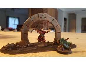 dnd portal toy & game accessories dungeons dragon gate gateway miniature terrain 3d print model - Mito3D