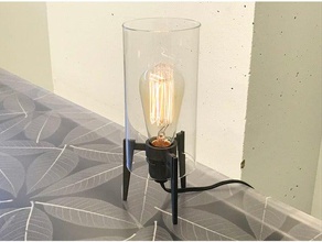 Mitte des Jahrhunderts Stativ edison-Lampe Dekor 3d print model - Mito3D