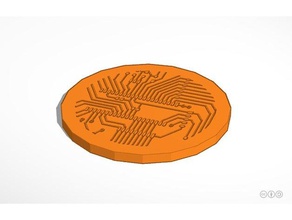 circuitboard drink coaster kitchen & dining nerdy printed circuit board 3d print model - Mito3D