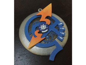 time factory clock emblem - movable arms props blinx corps sweeper 3d print model - Mito3D