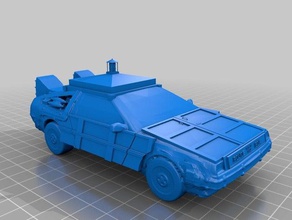 delorean tardis time machine vehicles back future doctor 3d print model - Mito3D