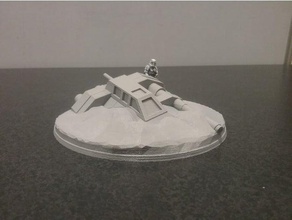 star wars legión se estrelló speeder juguetes y accesorios de juego terreno las guerras la estrella 3d print model - Mito3D