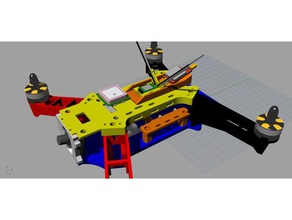 eachine racer 250 parça 3d baskı quadcopter gerçek anten drone yarışçı dört çerçeve 3d print model - Mito3D