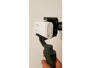 sony fdr x1000 dji osmo mobile 2 adattatore la fotocamera l'adattatore fdr-x1000 fdr-x1000v fdr-x3000 fdr-x3000v gimbal actioncam 3d print model - Mito3D