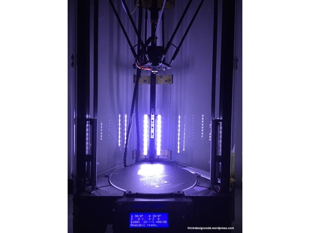 Licht delta kossel 3d-Drucker 3d-drucken anycubic plus delta-Drucker folgertech 2020 klar mini xl led - leds led-Halter led-Lampen led-Licht led-Fassung led-Streifen Lichter 3D print model - Mito3D