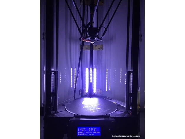 aggiungere luce delta kossel stampante 3d La stampa anycubic plus folgertech 2020 chiaro mini xl led i porta lampada a di montaggio striscia del le luci 3D print model - Mito3D