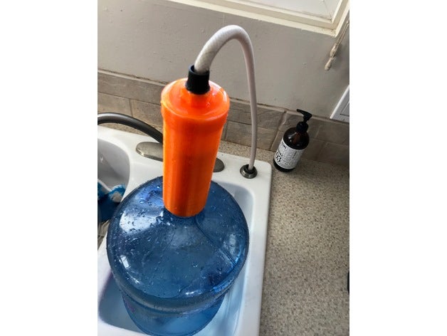 5 gallon bottle filler brita filter holder sink sprayer attachment household 5gal refiller water 3D print model - Mito3D