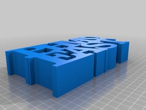 phms east word art sculptures customized 3d print model - Mito3D