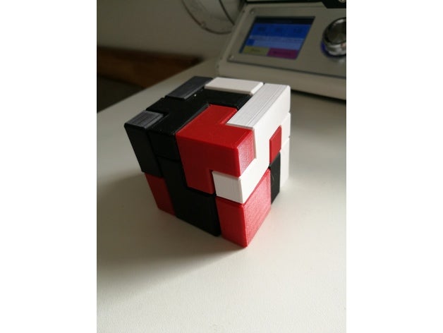 4 x quebra-cabeça cubo A impressão 3d Impressora blocos 3D print model - Mito3D