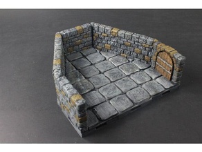openforge 20 dungeon stone diagonals toy & game accessories dnd tiles miniatures openforge2 pathfinder rpg tabletop terrain tile 3d print model - Mito3D