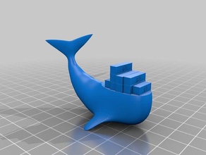 moby dock - docker Wal Skulpturen 3d print model - Mito3D