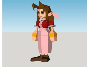aerith gainsborough - final fantasy vii video games character ff7 ffvii 7 low poly game 3d print model - Mito3D