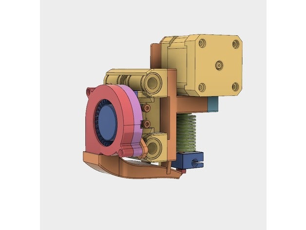 hevo e3dv6 doğrudan sürücü 3d yazıcılar fan kanalı monte edin 3D print model - Mito3D