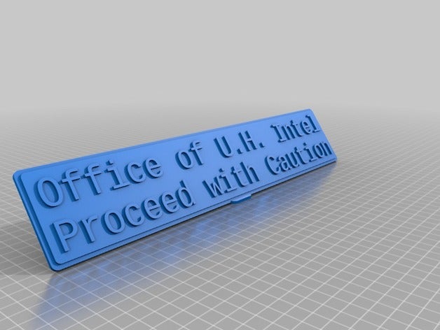 tabela personalizada placa office personalizado 3D print model - Mito3D